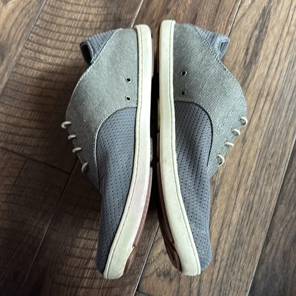 Olukai EUC Mens Shoes Nohea Moku Gray Slip On Size 9.5