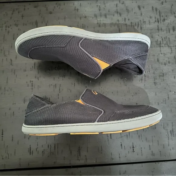 Olukai Men’s Nohea Mesh Gray Slip On Shoes