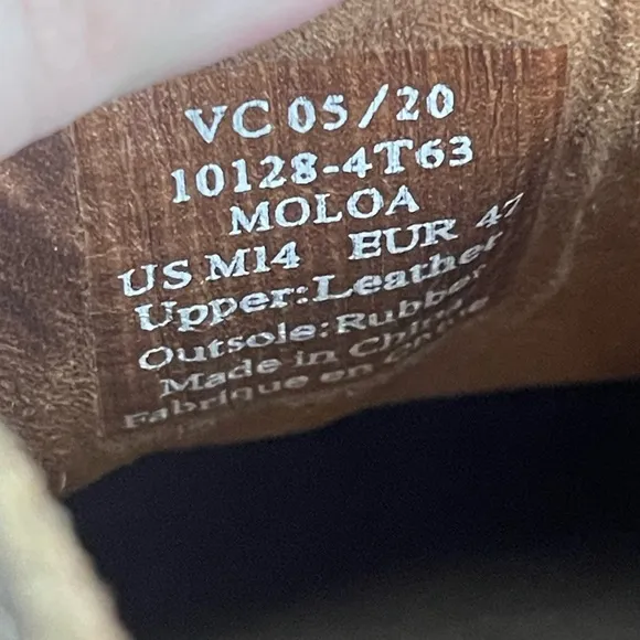 OLUKAI Mens size 14 moloa slip on leather shoes brown