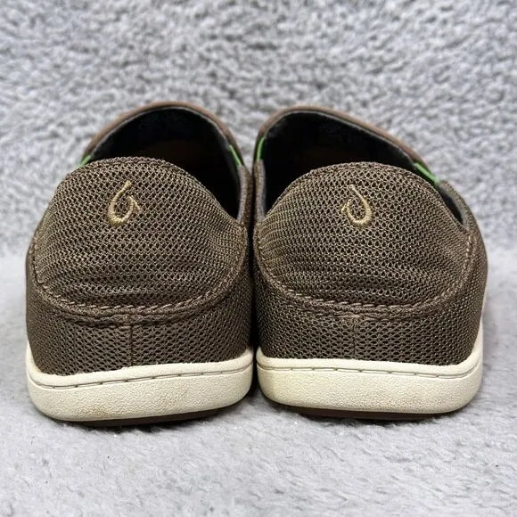 Olukai Nohea Mesh Mens Size 9.5 Slip On Sneakers Mustang Lime Peel 10188-13AP