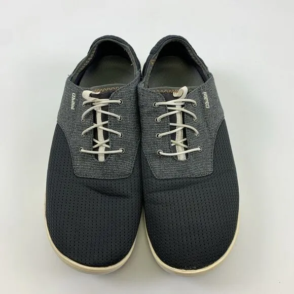 Olukai Nohea Moku No Tie Boat Shoe Slip On Casual Gray Mesh Drop Heel Mens 11