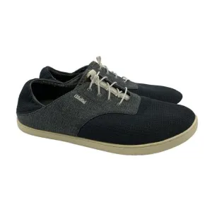 Olukai Nohea Moku No Tie Boat Shoe Slip On Casual Gray Mesh Drop Heel Mens 11