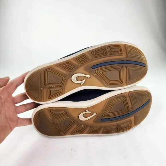 OluKai Moku Pae Shoe Mens Navy Mesh Slip On US 11.5 M Casual Sneaker Boat Loafer