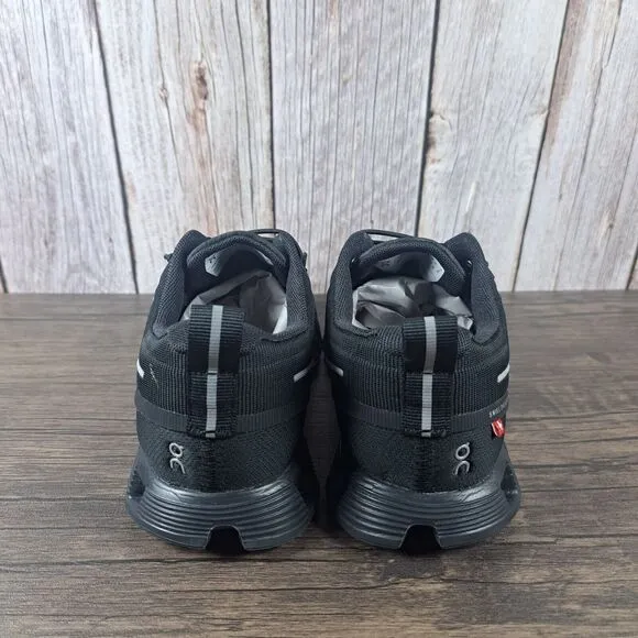 On Cloud 5 Waterproof Slip On Black Bungee Running Sneaker Women's Sz 5.5 (VGC)
