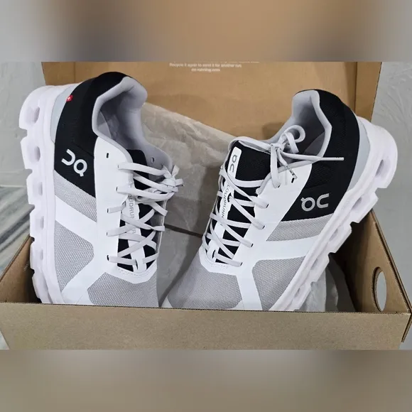 On Running Men's Athletic Shoes - Black and White