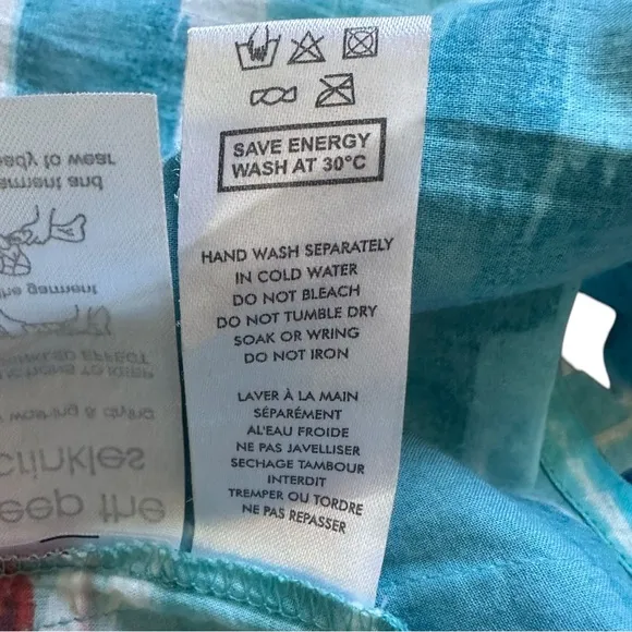ORIENTQUE Australia Womens Retro Boat Print Crinkle Cotton Dress Size Small