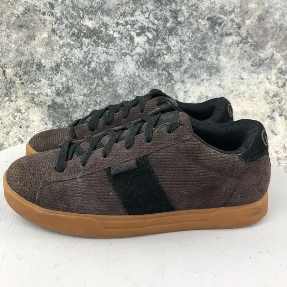 Osiris Shoes Men's Size 8.5 Serve Brown Black Suede Lace-Up Skate Shoes Sneakers