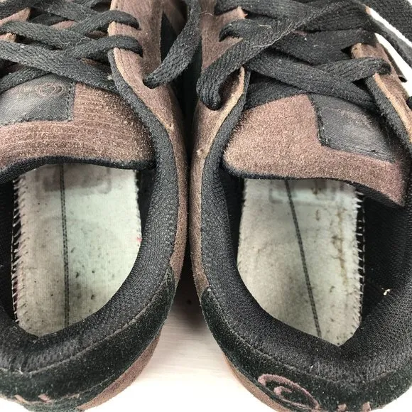 Osiris Shoes Men's Size 8.5 Serve Brown Black Suede Lace-Up Skate Shoes Sneakers