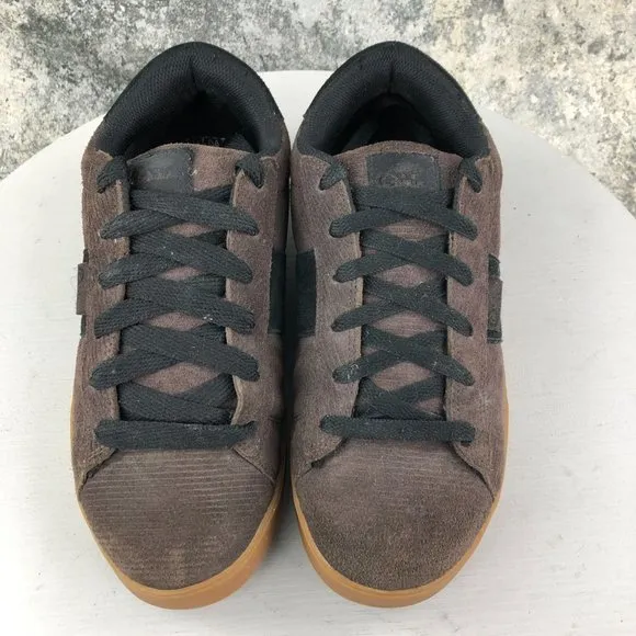 Osiris Shoes Men's Size 8.5 Serve Brown Black Suede Lace-Up Skate Shoes Sneakers