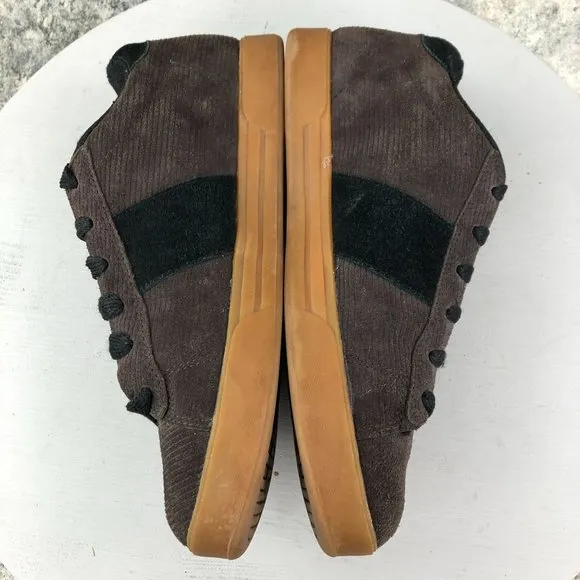Osiris Shoes Men's Size 8.5 Serve Brown Black Suede Lace-Up Skate Shoes Sneakers