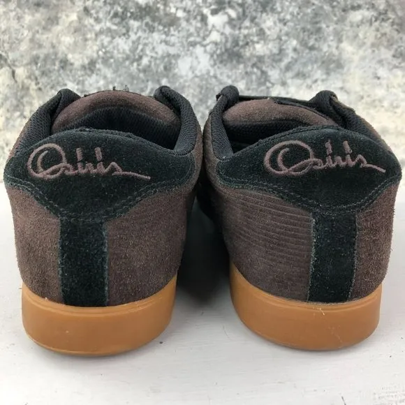 Osiris Shoes Men's Size 8.5 Serve Brown Black Suede Lace-Up Skate Shoes Sneakers