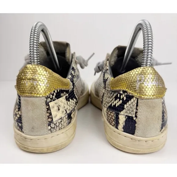 P448 John Low Top Sneaker Womens Sz US 6.5 Picasso Patchwork Money Designer Shoe
