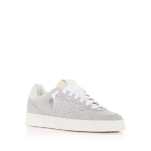 P448 Womens Gray Mixed Media Bali Round Toe Platform Leather Sneakers Shoes 39