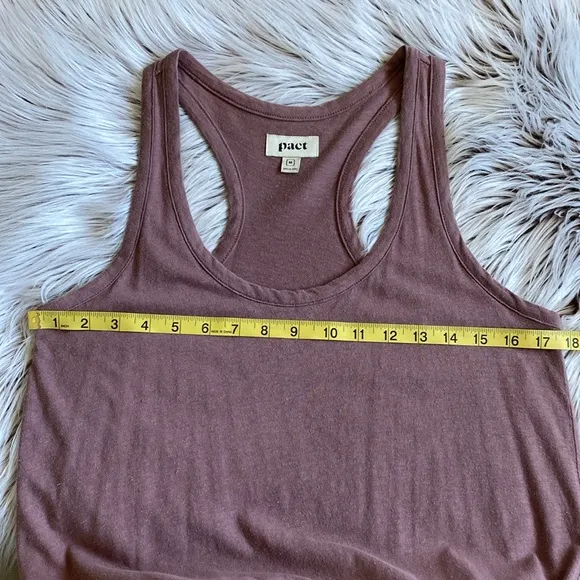 Pact Field Nubby Organic Cotton and Hemp Racerback Tank Midi Dress Medium