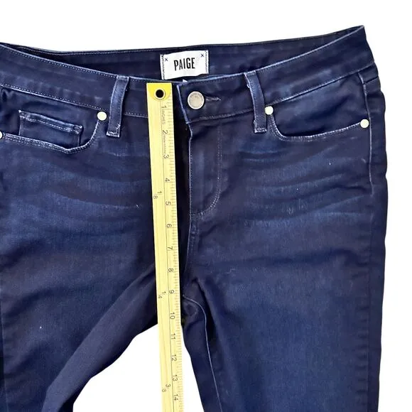 Paige Women’s Dark Wash Stretchy Manhattan Bootcut Jeans Tall (Long) Size 31/12