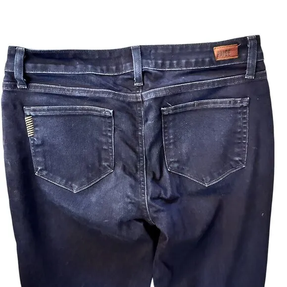 Paige Women’s Dark Wash Stretchy Manhattan Bootcut Jeans Tall (Long) Size 31/12