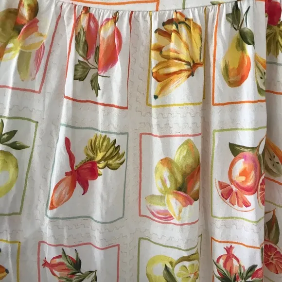 Paper Heart Anthropologie Bright Citrus Fruit Maxi Dress