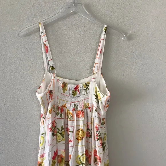 Paper Heart Anthropologie Bright Citrus Fruit Maxi Dress