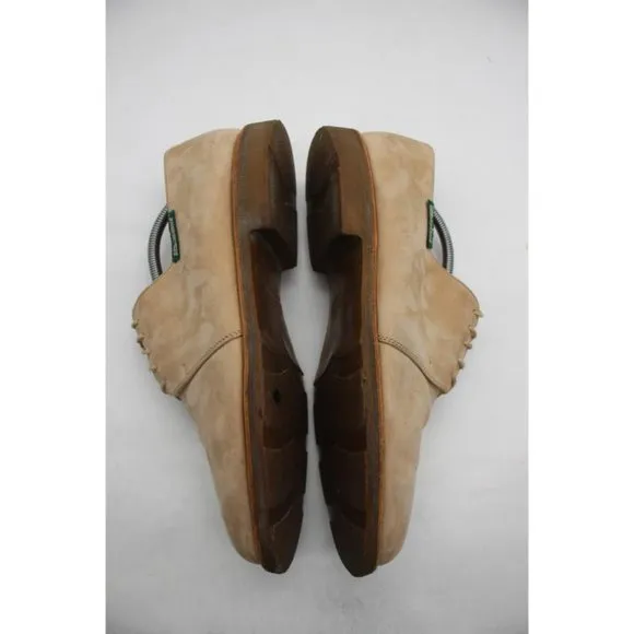 Paraboot Plain Toe Men's Size UK 10 Beige Suede Leather Derby Dress Shoes