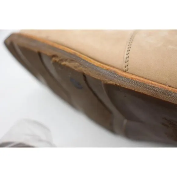 Paraboot Plain Toe Men's Size UK 10 Beige Suede Leather Derby Dress Shoes