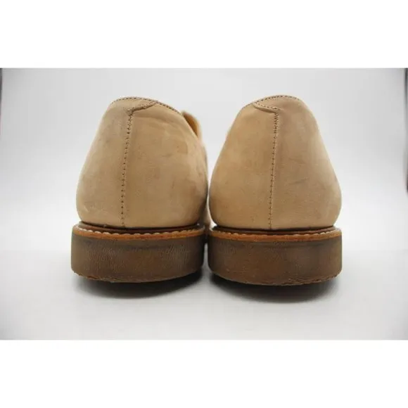 Paraboot Plain Toe Men's Size UK 10 Beige Suede Leather Derby Dress Shoes