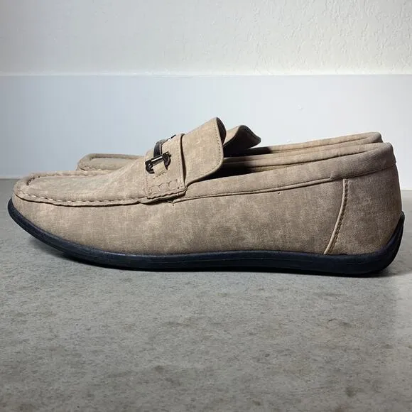 Parish Tan Suede Slip On Loafers Mens 13