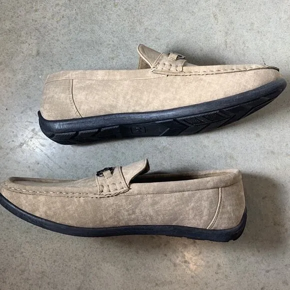 Parish Tan Suede Slip On Loafers Mens 13