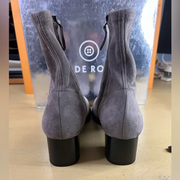 Pas De Rouge Grapho Gray Suede Boots