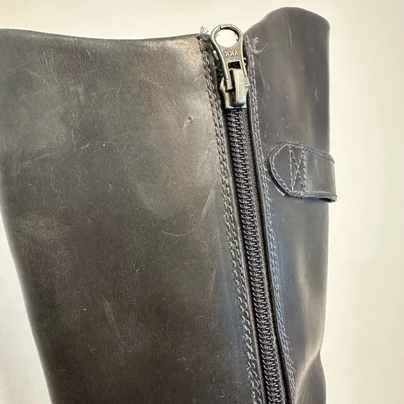 Patagonia Grey Leather Buckle Boots