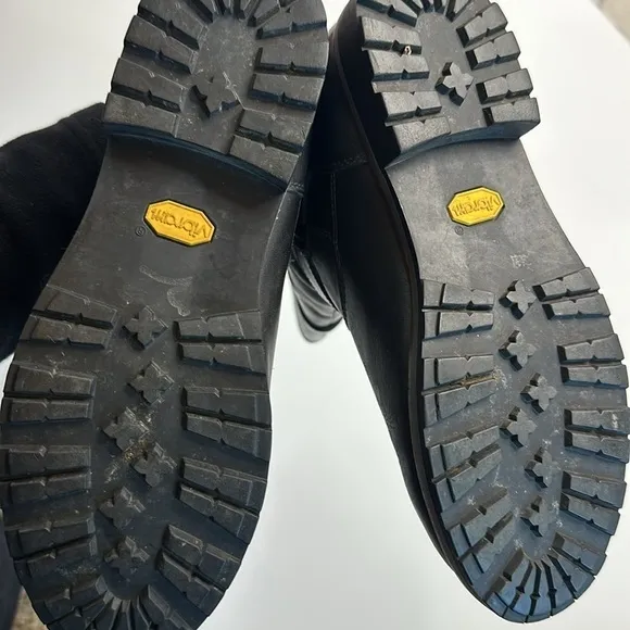Patagonia Grey Leather Buckle Boots