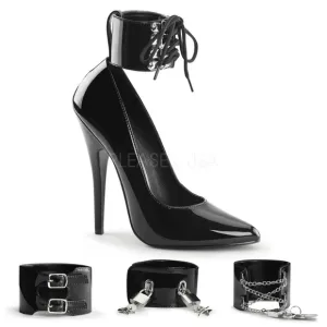 Patent Cuff Pointed Toe High Heel  Shoes