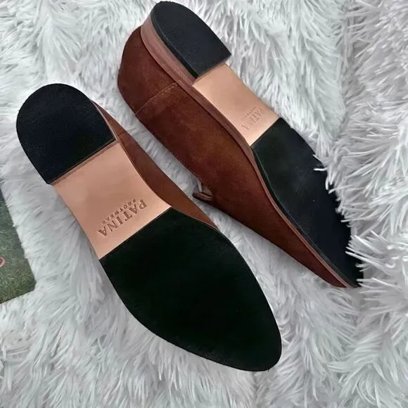 PATINA x PORTLAND LEATHER GOODS | Pointed Flats Loafers Toffee Caramel Tan | 8