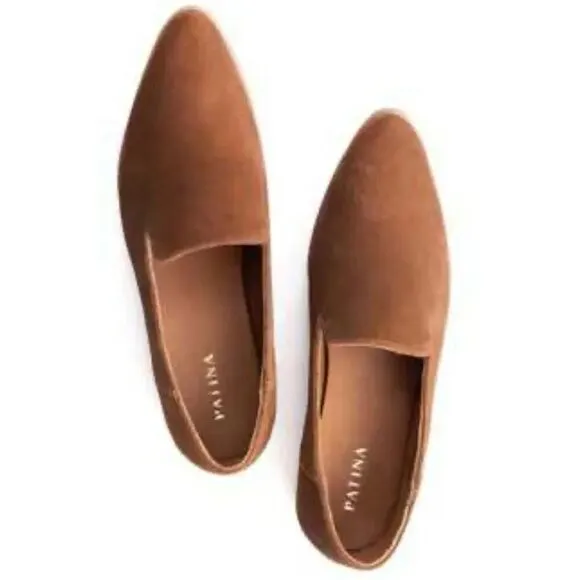 PATINA x PORTLAND LEATHER GOODS | Pointed Flats Loafers Toffee Caramel Tan | 8