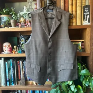 Paul Fredrick Brown Checkered Men's Vest