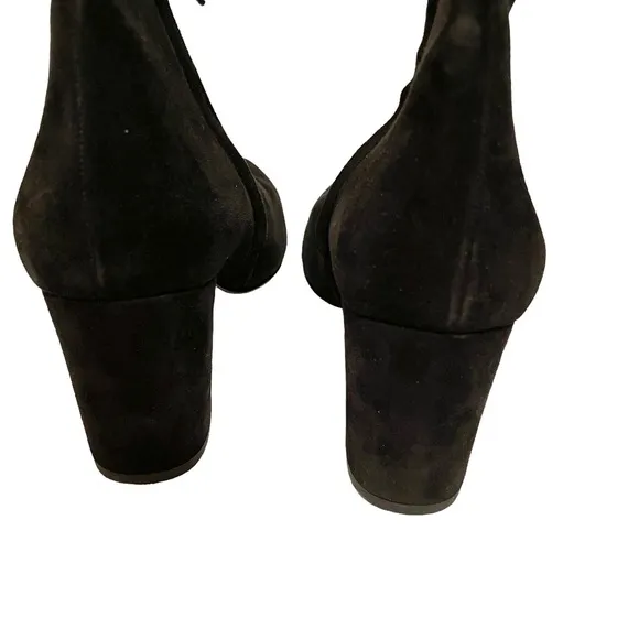 Paul Green Black Suede Booties Ankle Boots Side Zip Size 6 1/2 EU/9 US