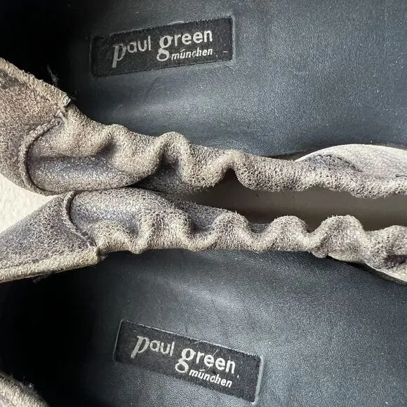 Paul Green Townsend Distressed Metallic Bronze Leather Ballet Flat UK 4.5 US 6.5