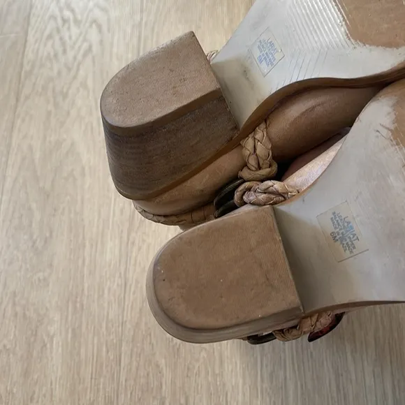 Penny Loves Kenny Lariat Women's Western Distressed Tan Leather Boots Size 6