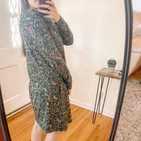 Peruvian Connection Orla Floral Long Sleeve Tunic Dress