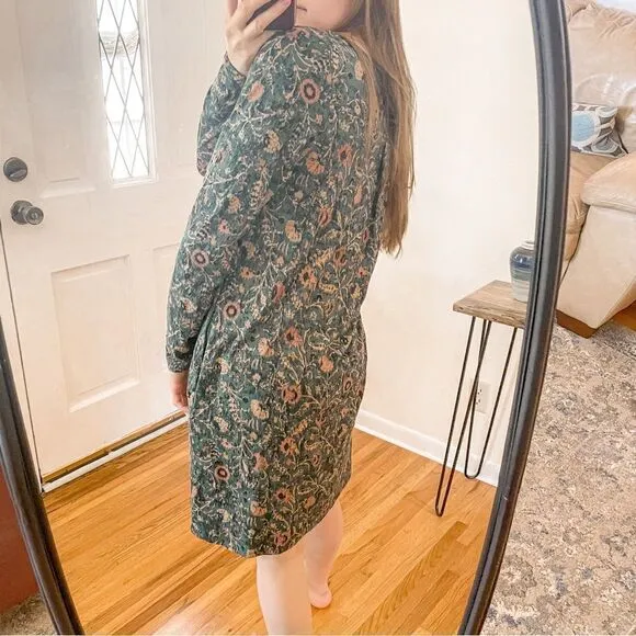 Peruvian Connection Orla Floral Long Sleeve Tunic Dress
