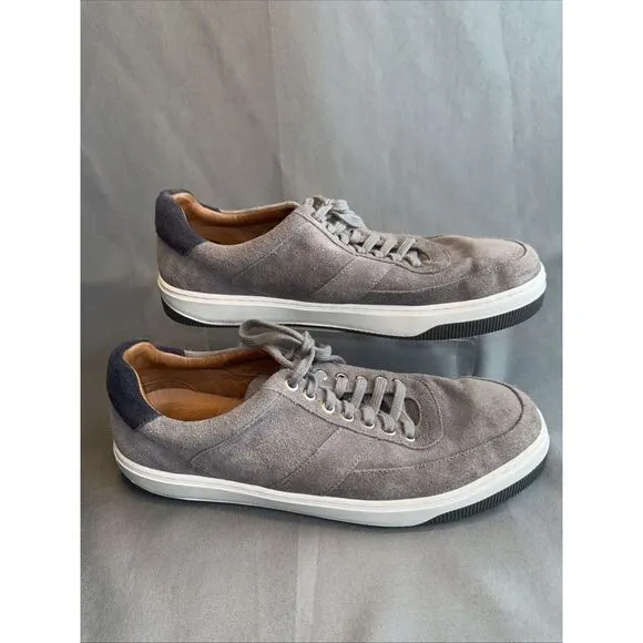 Peter Millar Men's‎ VANTAGE Low Top Lace Up Suede Sneakers US 10.5M Gray
