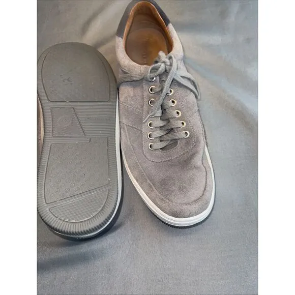 Peter Millar Men's‎ VANTAGE Low Top Lace Up Suede Sneakers US 10.5M Gray