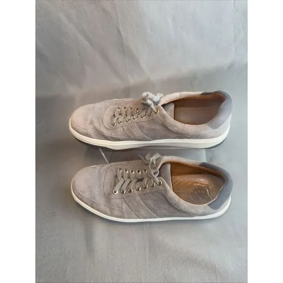 Peter Millar Men's‎ VANTAGE Low Top Lace Up Suede Sneakers US 10.5M Gray
