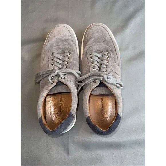 Peter Millar Men's‎ VANTAGE Low Top Lace Up Suede Sneakers US 10.5M Gray
