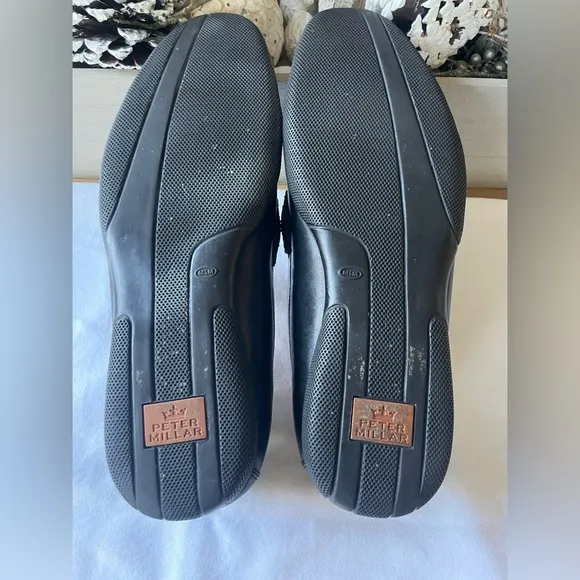 PETER MILLAR Slip On Horse bit Buckle Leather Shoes Size 9W