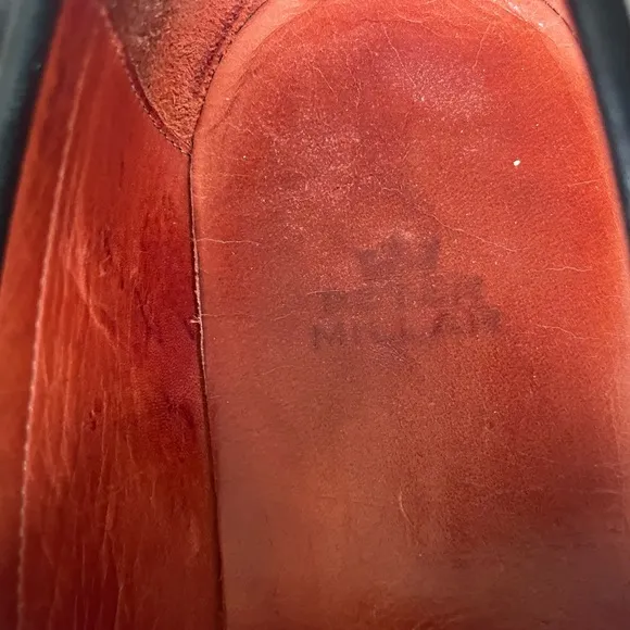 PETER MILLAR Slip On Horse bit Buckle Leather Shoes Size 9W