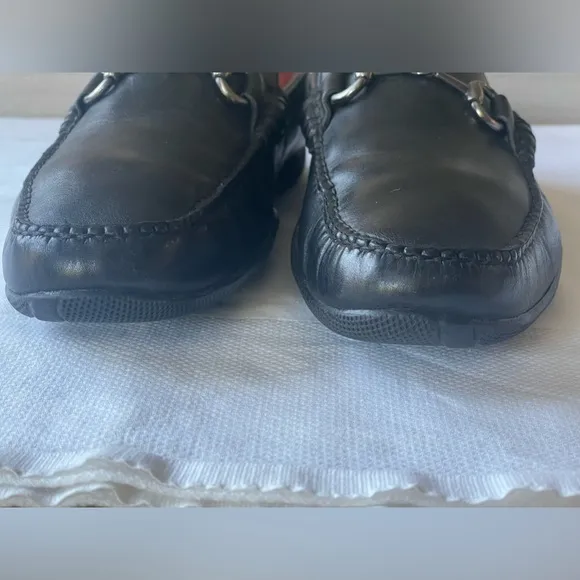 PETER MILLAR Slip On Horse bit Buckle Leather Shoes Size 9W