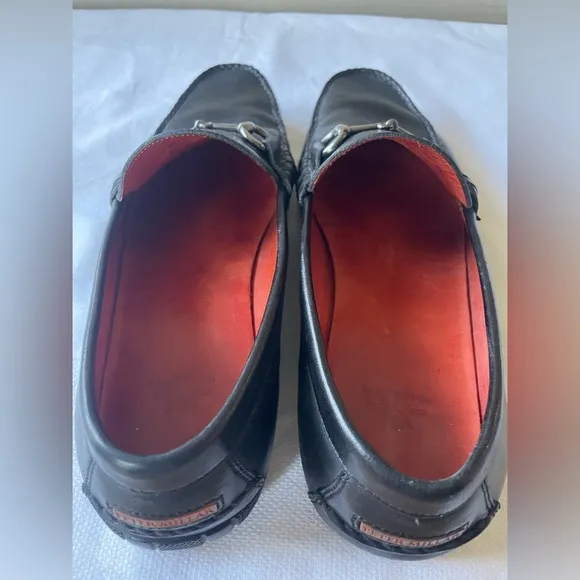 PETER MILLAR Slip On Horse bit Buckle Leather Shoes Size 9W