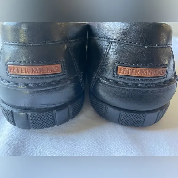 PETER MILLAR Slip On Horse bit Buckle Leather Shoes Size 9W