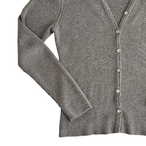 Petite Sophisticate Ribbed Cardigan &amp; Top Set | EUC | SP | Gray