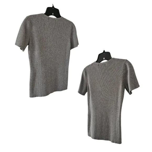 Petite Sophisticate Ribbed Cardigan &amp; Top Set | EUC | SP | Gray